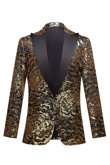 Gylne paljetter Herre Blazer